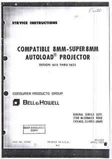 Bell and Howell 1623 manual. Camera Instructions.